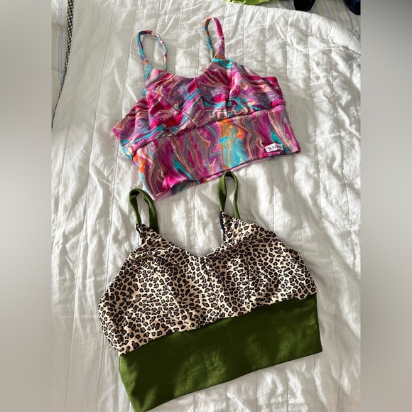 Colorful and Leopard Print Sports Bras Pack of 2 - Picture 2 of 6